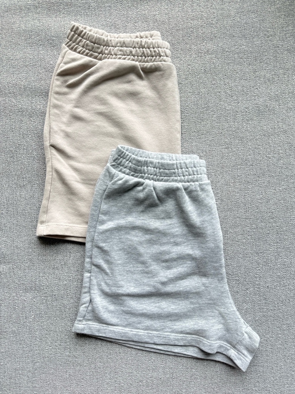 H&M Sweatshorts Bundle - Set of 2 in Light Gray & Beige Women’s Small